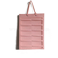 Wall-mounted Non-woven Fabric Claw Hair Clips Storage Bag, Rectangle, Light Coral, 50x35cm.(PW-WG68544-07)