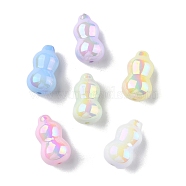 UV Plating Transparent Acrylic Beads, Iridescent, Gourd, Mixed Color, 20.5x12x11.5mm, Hole: 1.6mm(OACR-K005-15)