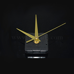 Plastic Long Shaft Clock Movement Mechanism, with Aluminum Pointer, Black, 56x56x16mm, Pin: 12x6mm(CLOC-PW0001-03B-02)