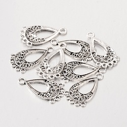 Antique Silver Drop Alloy Links(EA434Y)