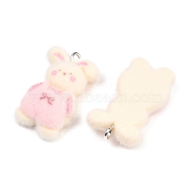 Flocking Opaque Resin Pendants(RESI-P053-04C-P)-2