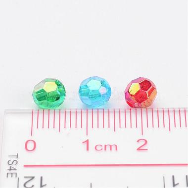 AB Color Transparent Acrylic Faceted Round Beads(X-PL642)-4