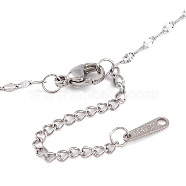 Colliers avec pendentif en acier inoxydable pour femmes en filet/toile tissée anti-ternissement avec plumes 304(NJEW-G087-08P)-4