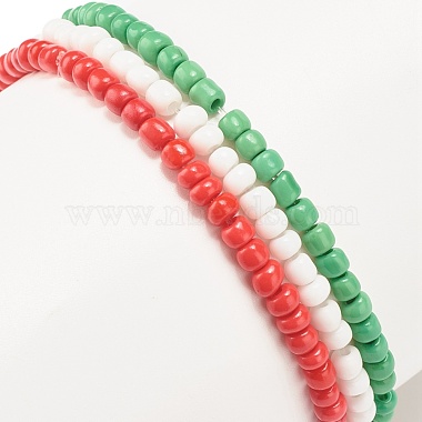 3Pcs 3 Style Glass Seed Stretch Bracelets Set(BJEW-JB08200)-7