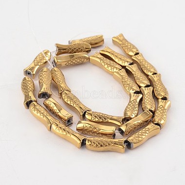 Fish Electroplated Non-magnetic Synthetic Hematite Bead Strands(G-M232-09G)-2
