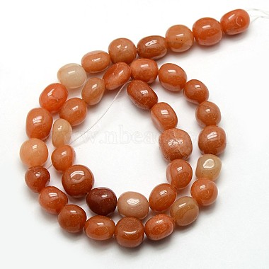 Natural Red Aventurine Nuggets Beads Strands(G-L154-12)-3