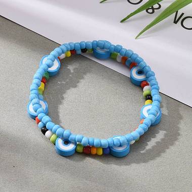 Perles de rocaille de verre étirer bracelets(BJEW-JB06291-02)-7
