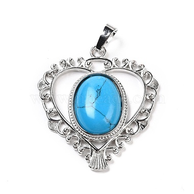 Pendentifs de turquoise synthétique(G-I322-04P-04)-2