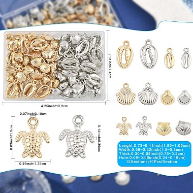 120Pcs 12 Styles CCB Plastic Pendants Sets(CCB-FS0001-14)-4