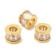 Rack Plating Brass Cubic Zirconia European Beads(KK-R147-02G)-1