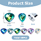 48Pcs Electroplated Glass Pendants(EGLA-HS0001-13)-2