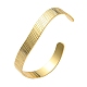 Rack Plating Brass Flat Cuff Bangles(BJEW-D057-01G)-1