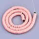 Flat Round Handmade Polymer Clay Bead Spacers(X-CLAY-R067-3.0mm-18)-3