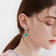 Boucles d'oreilles à tige en losange tressé en graines de verre et bracelet en perles avec fermoirs magnétiques en laiton(SJEW-SW00005)-4