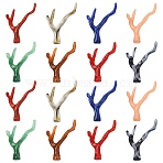 32Pcs 8 Styles Opaque Acrylic Pendants, Coral, Mixed Color, 46.5~49x32x9mm, 4pcs/style(OACR-CJ0002-51)