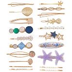 Zinc Alloy Alligator Hair Clips, Hair Accessories for Women & Girls, Golden, 52~76x2~40x4~20.5mm(PHAR-SP0001-07)