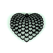 Valentine's Day Silicone Pendant Molds, Resin Casting Molds, for Keychain Clasps Craft Making, Heart Pattern, 62x74x6mm, Hole: 2mm, Inner Diameter: 59x71mm(DIY-J009-08F)
