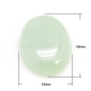 Gemstone Cabochons, Oval, Green Aventurine, 18x13x5mm(G-H1596-18x13x5mm-10)