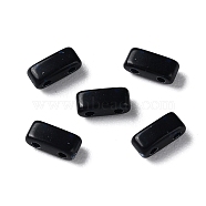 Opaque Acrylic Slide Charms, Rectangle, Black, 2.3x5.2x2mm, Hole: 0.8mm(OACR-Z010-02C)