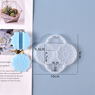 Flower Straw Topper Silicone Molds Decoration, Straw Attachments Epoxy Resin Casting Molds, For DIY Craft Making Supplies, White, 90x100x9mm, Inner Size: 19~48x41~45mm(X-DIY-J003-06)