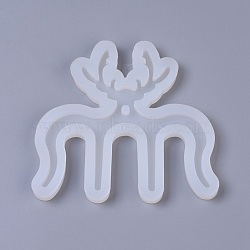 Music Book Clip Silicone Molds, Resin Casting Molds, For UV Resin, Epoxy Resin Jewelry Making, Antler Comb, White, 105x110x8.5mm(DIY-WH0146-45G)