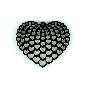 Valentine's Day Silicone Pendant Molds, Resin Casting Molds, for Keychain Clasps Craft Making, Heart Pattern, 62x74x6mm, Hole: 2mm, Inner Diameter: 59x71mm