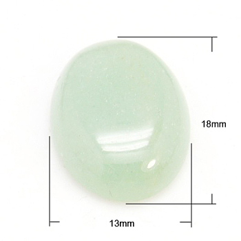 Gemstone Cabochons, Oval, Green Aventurine, 18x13x5mm