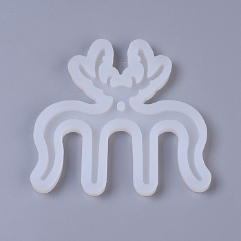 Music Book Clip Silicone Molds, Resin Casting Molds, For UV Resin, Epoxy Resin Jewelry Making, Antler Comb, White, 105x110x8.5mm