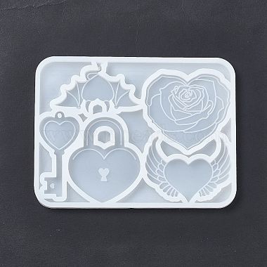 Diy готический стиль сердце тема орнамент силиконовые Молды(DIY-E065-05)-3