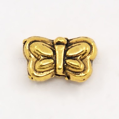 10mm Butterfly Alloy Beads