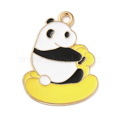 Light Gold Yellow Panda Alloy Pendants