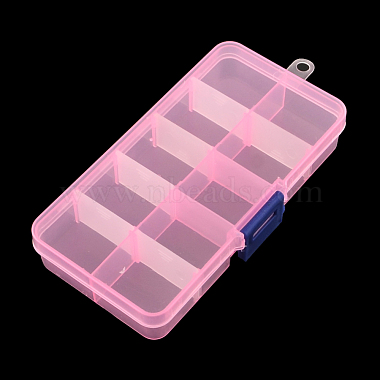 HotPink Rectangle Plastic Beads Containers