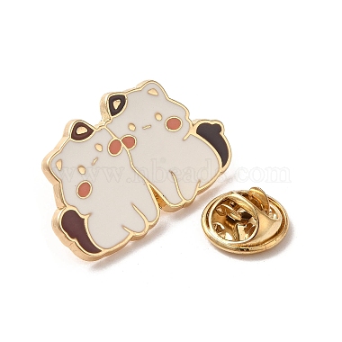 Cute Cat Alloy Enamel Brooch(JEWB-R026-02C)-2