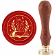 Brass Wax Seal Stamp with Handle(AJEW-WH0184-0691)-1