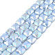 Electroplate Opaque Solid Color Glass Beads Strands(EGLA-N002-43-02)-1