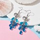 Shell with Starfish Shape Alloy Dangle Earrings(EJEW-JE05622-02)-2