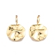 Brass Twist Flat Round Dangle Leverback Earrings for Women(EJEW-N012-58)-1