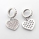 Brass Micro Pave Cubic Zirconia Large Hole European Dangle Heart Charms(ZIRC-N009-01M)-2