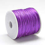 Nylon Satin Rattail Cord, for Bracelet Jewelry Making Chinese Knot Macrame Craft, Purple, 2.5mm, about 32.81 Yards(30m)/Roll(NWIR-Q010B-675)