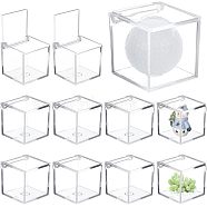 Transparent Plastic Gift Boxes, with Flip Cover, Square, Clear, 5x5x5cm(CON-WH0003-14)