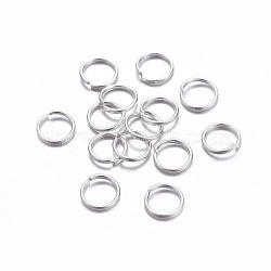 304 Stainless Steel Jump Rings, Open Jump Rings, Silver Color Plated, 24 Gauge, 4x0.5mm, Inner Diameter: 3mm(STAS-E464-09I-S)
