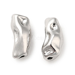 Brass Beads, Cadmium Free & Nickel Free & Lead Free, Nuggets, Platinum, 10x5x4.5mm, Hole: 1mm(KK-P239-21P)