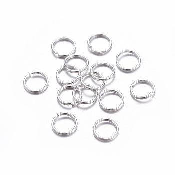 304 Stainless Steel Jump Rings, Open Jump Rings, Silver Color Plated, 24 Gauge, 4x0.5mm, Inner Diameter: 3mm