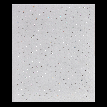 Glitter Hotfix Rhinestone Sheet, Iron on Patches, Hat Decoration, Crystal AB, 340x282x2mm
