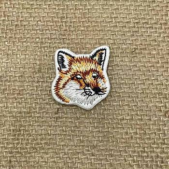 Fox Computerized Embroidery Cloth Iron on/Sew on Patches, Costume Accessories, Saddle Brown, 30x30mm
