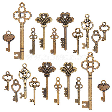 Antique Bronze Key Alloy Pendants