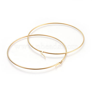 201 Stainless Steel Big Hoop Earrings(EJEW-A052-20G-G)-2