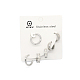 3 Pair 3 Style Titanium Steel Thick Hoop Earrings for Women(AJEW-PW0005-32P)-1