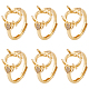 HOBBIESAY 6Pcs Brass Cubic Zirconia Adjustable Ring Components(KK-HY0001-86)-7