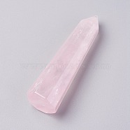 Natural Rose Quartz Pointed Beads, No Hole/Undrilled, Bullet, Healing Stones, Reiki Energy Balancing Meditation Therapy Wand, 59~61x16~17mm(G-I220-09)